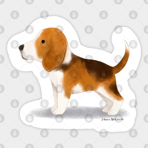 Queen Elizabeth Pocket Beagle Dog Sticker by julianamotzko